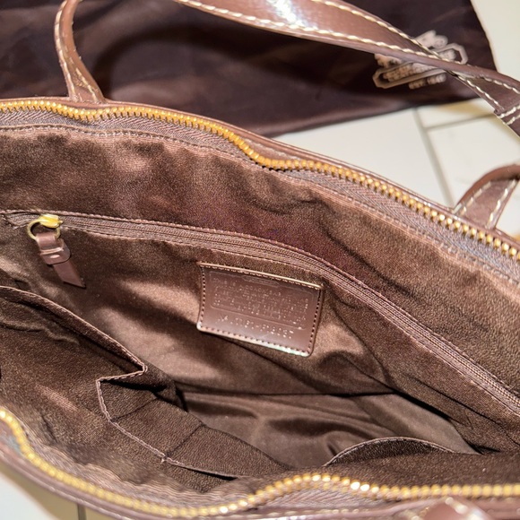 coach brown shoulder bag purse - Picture 7 of 7